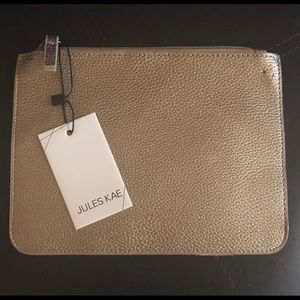 NWT Jules Kae Slim Clutch - Bronze Color